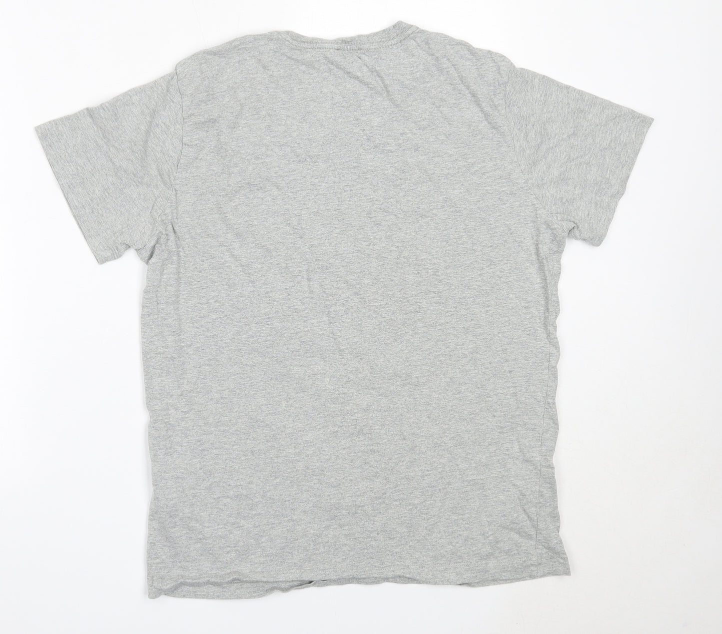 Diesel Mens Grey  Cotton  T-Shirt Size L Round Neck