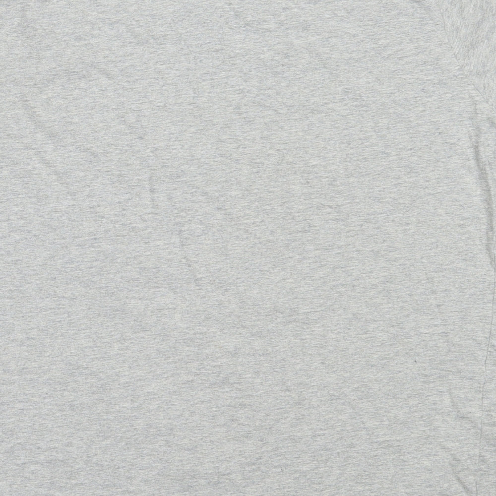 Diesel Mens Grey  Cotton  T-Shirt Size L Round Neck