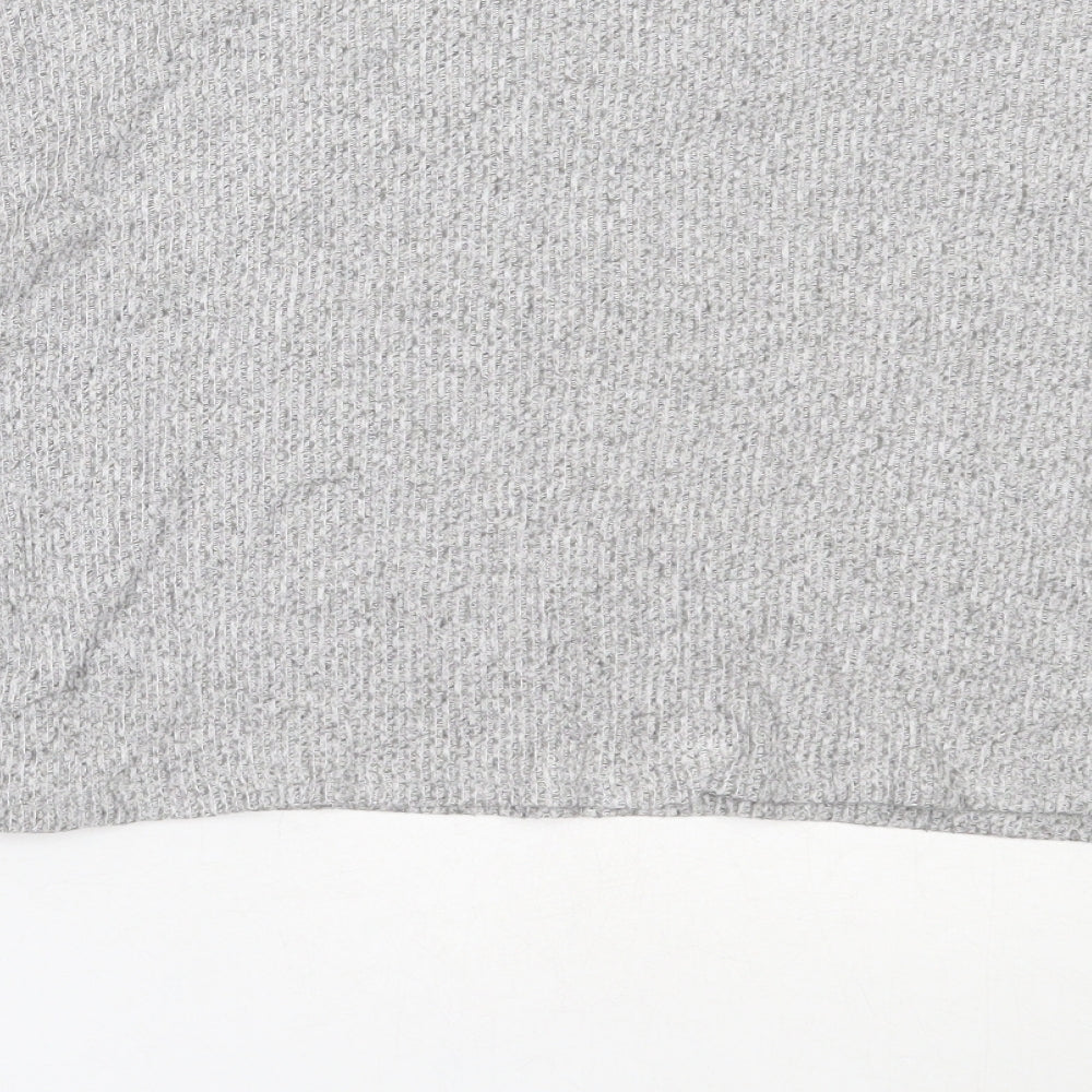 Topshop Womens Grey High Neck  Viscose Pullover Jumper Size 6