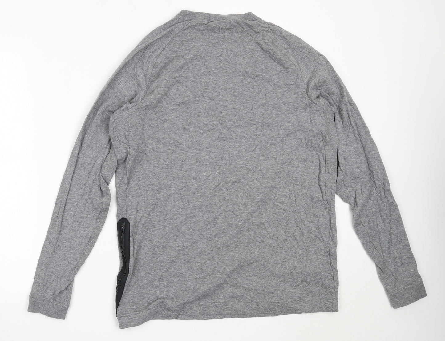 Nike Mens Grey  Cotton Pullover Sweatshirt Size L