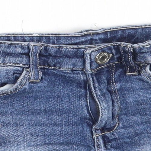 H&M Girls Blue  Cotton Hot Pants Shorts Size 5-6 Years  Regular