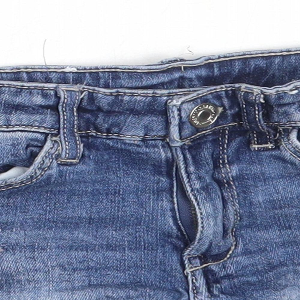 H&M Girls Blue  Cotton Hot Pants Shorts Size 5-6 Years  Regular