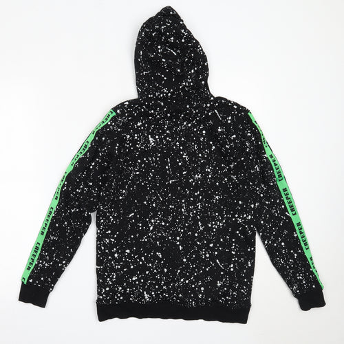 George Boys Black  Cotton Pullover Hoodie Size 12-13 Years   - miecraft