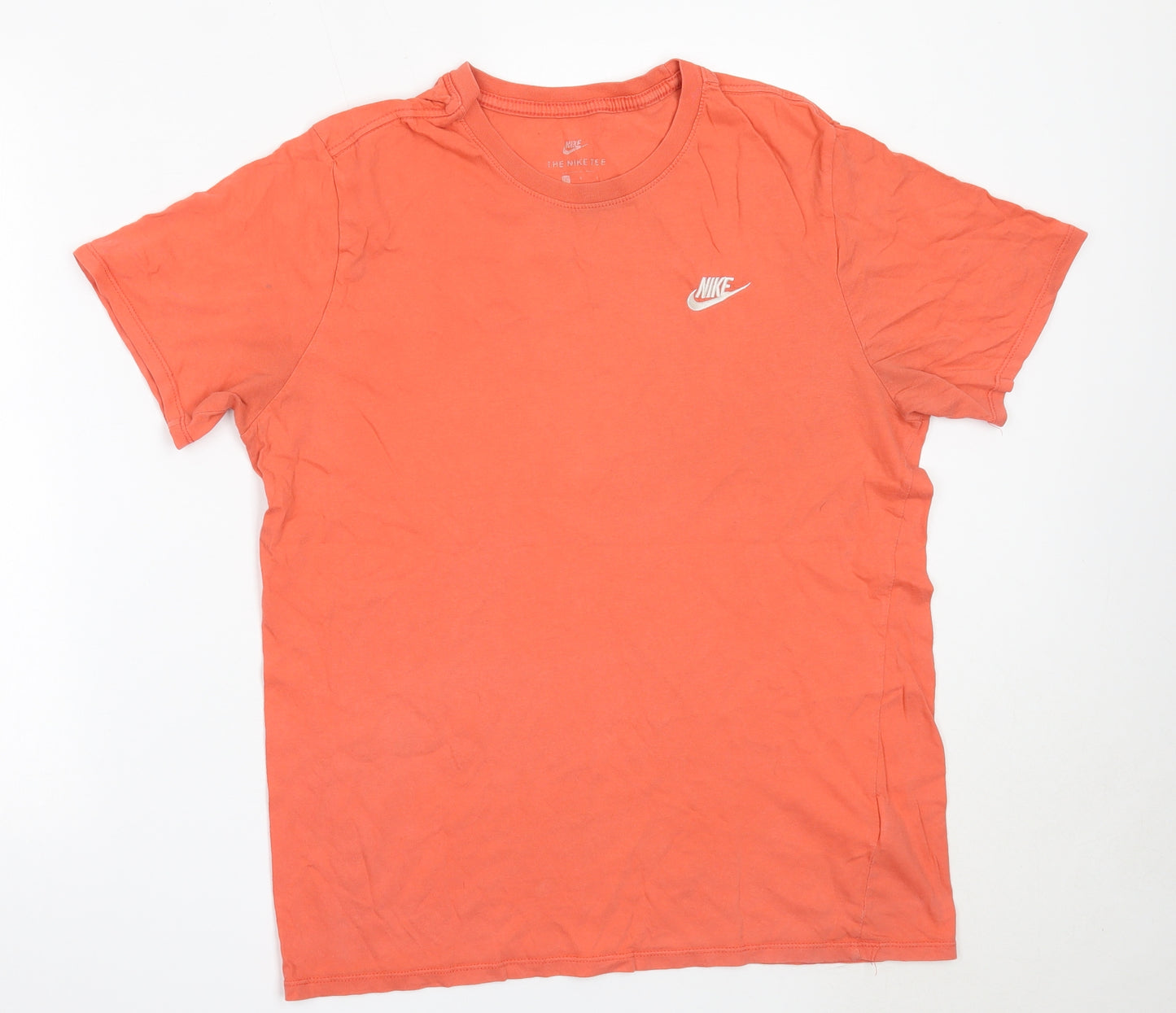 Nike Mens Pink  Cotton  T-Shirt Size L Round Neck