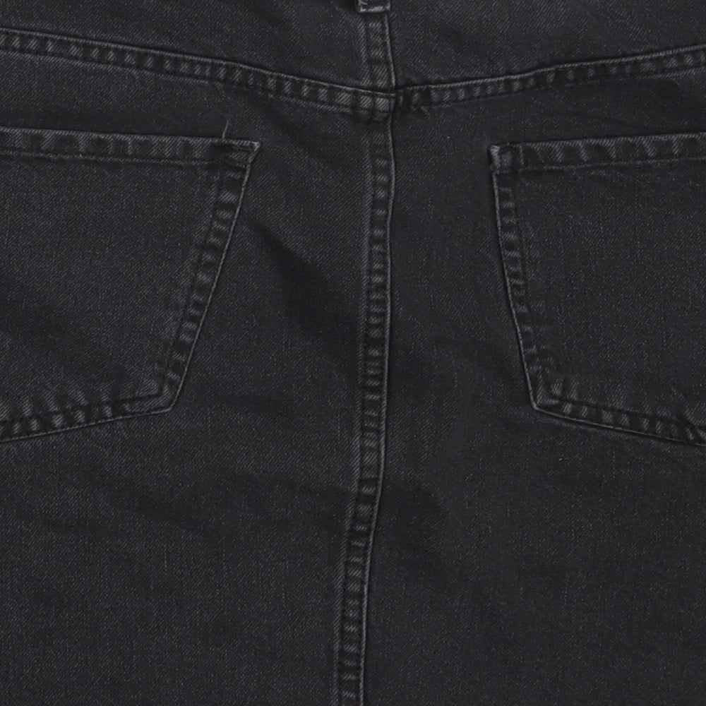 F&F Womens Black  Cotton Mini Skirt Size 14