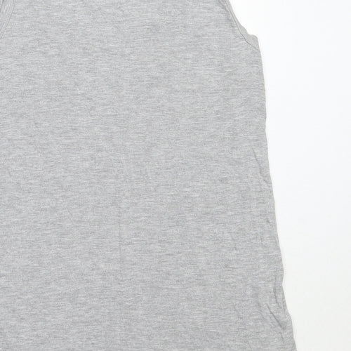 Dorothy Perkins Womens Grey  Viscose Basic Tank Size 10 Round Neck