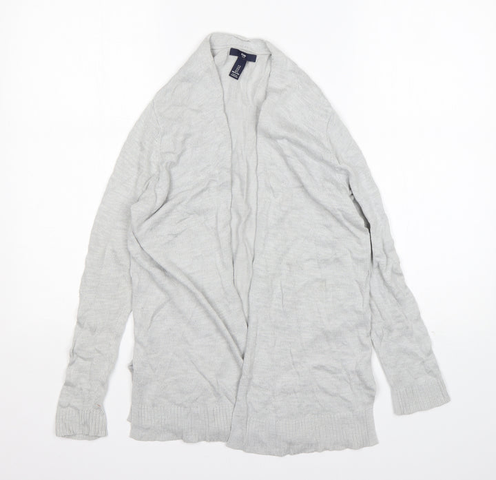 Gap Womens Grey V-Neck  Cotton Cardigan Jumper Size S