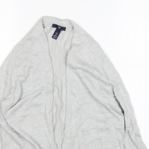 Gap Womens Grey V-Neck  Cotton Cardigan Jumper Size S