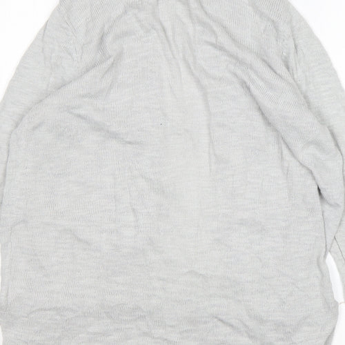 Gap Womens Grey V-Neck  Cotton Cardigan Jumper Size S