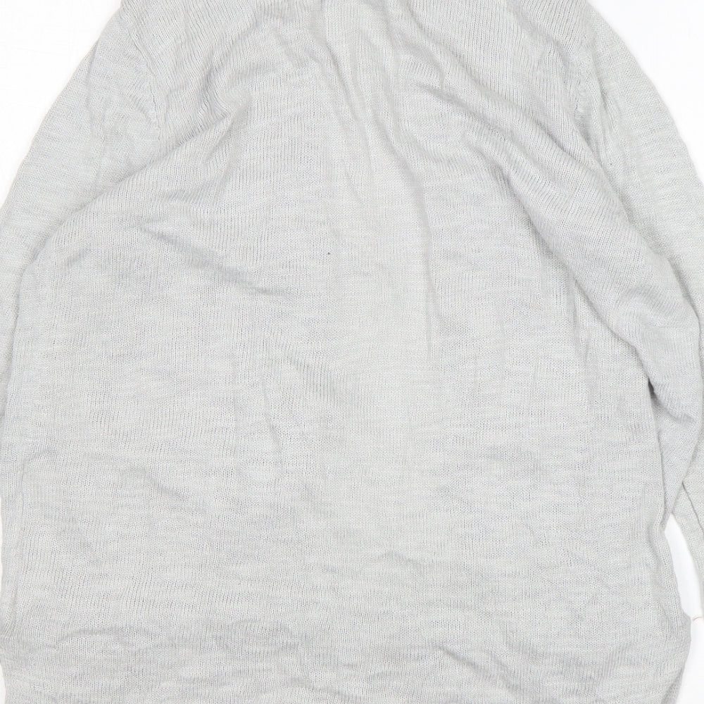 Gap Womens Grey V-Neck  Cotton Cardigan Jumper Size S