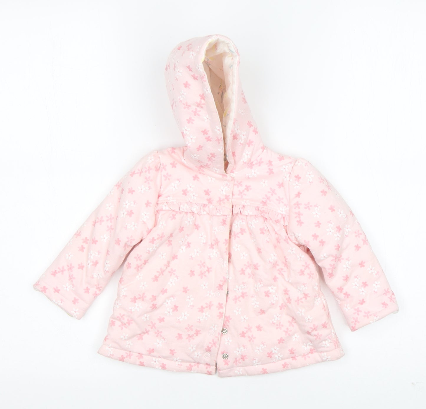 George Girls Pink Floral  Jacket  Size 6-9 Months