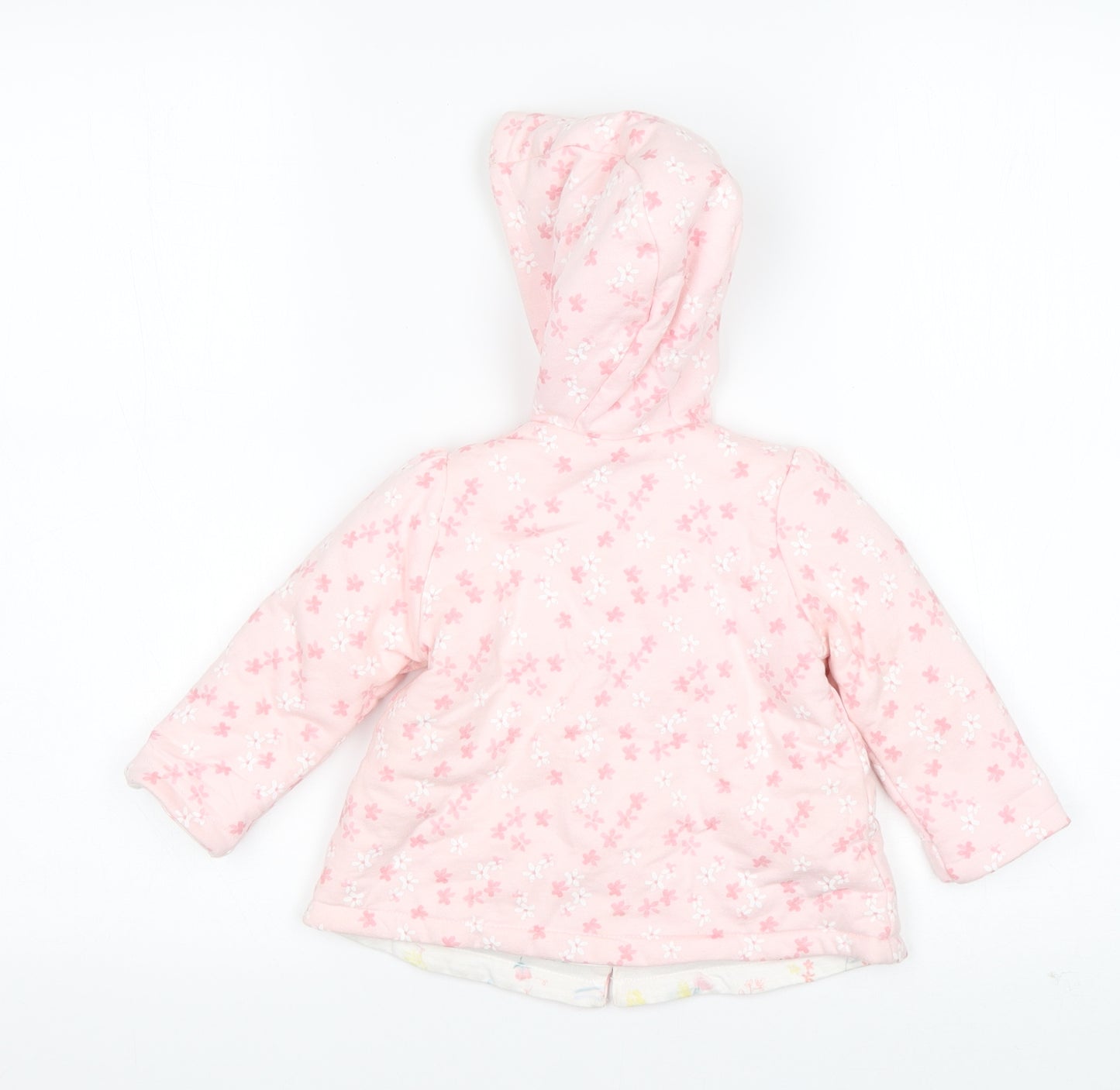 George Girls Pink Floral  Jacket  Size 6-9 Months