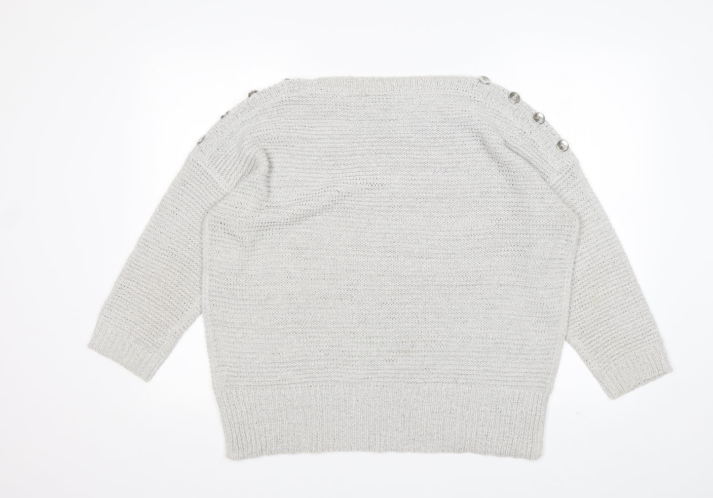 Wallis Womens Grey Roll Neck  Acrylic Pullover Jumper Size M
