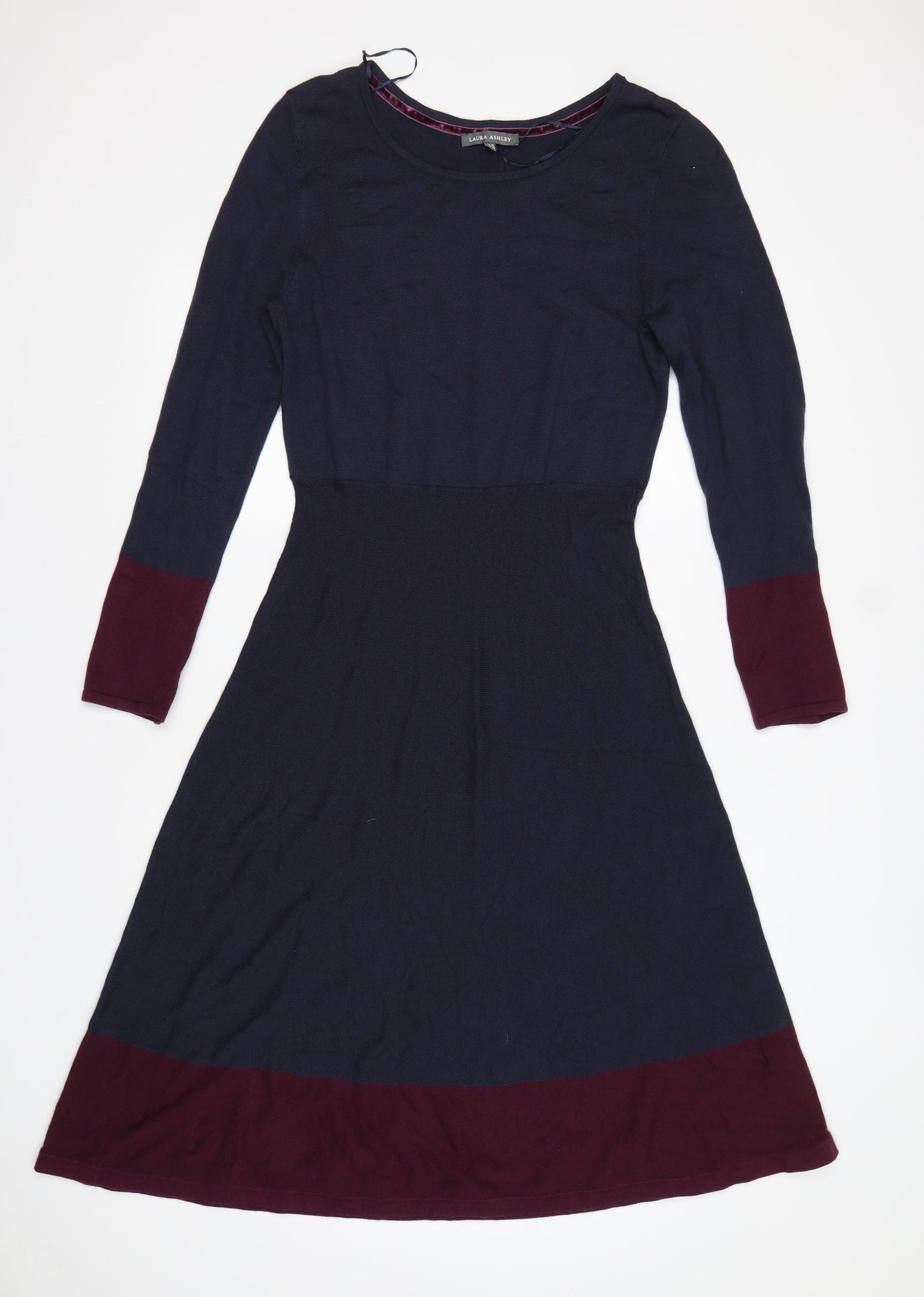 Laura Ashley Womens Blue  Viscose Jumper Dress  Size 12  Round Neck