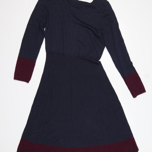 Laura Ashley Womens Blue  Viscose Jumper Dress  Size 12  Round Neck