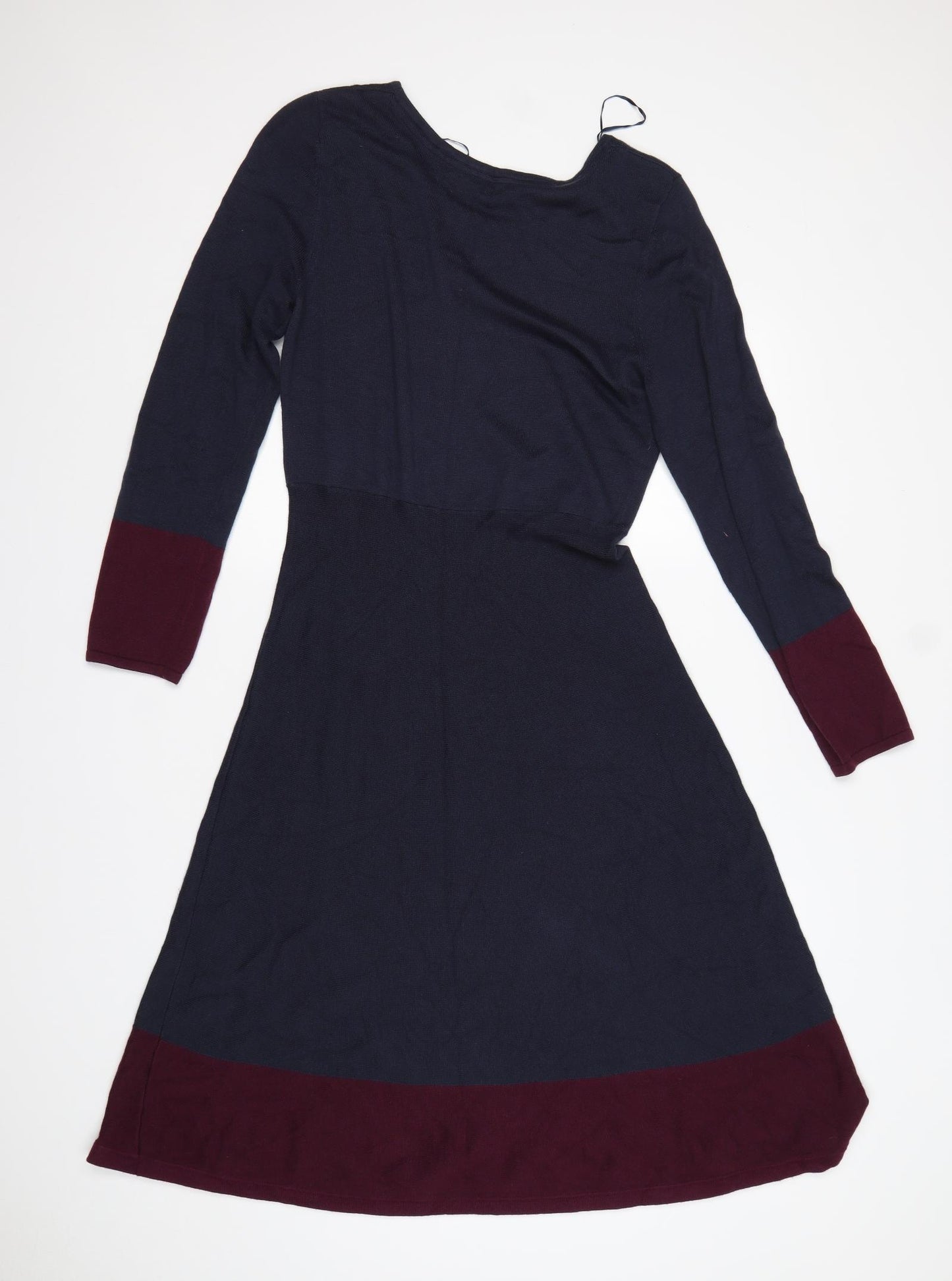 Laura Ashley Womens Blue  Viscose Jumper Dress  Size 12  Round Neck