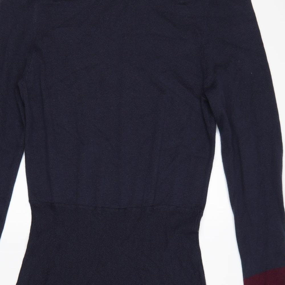 Laura Ashley Womens Blue  Viscose Jumper Dress  Size 12  Round Neck