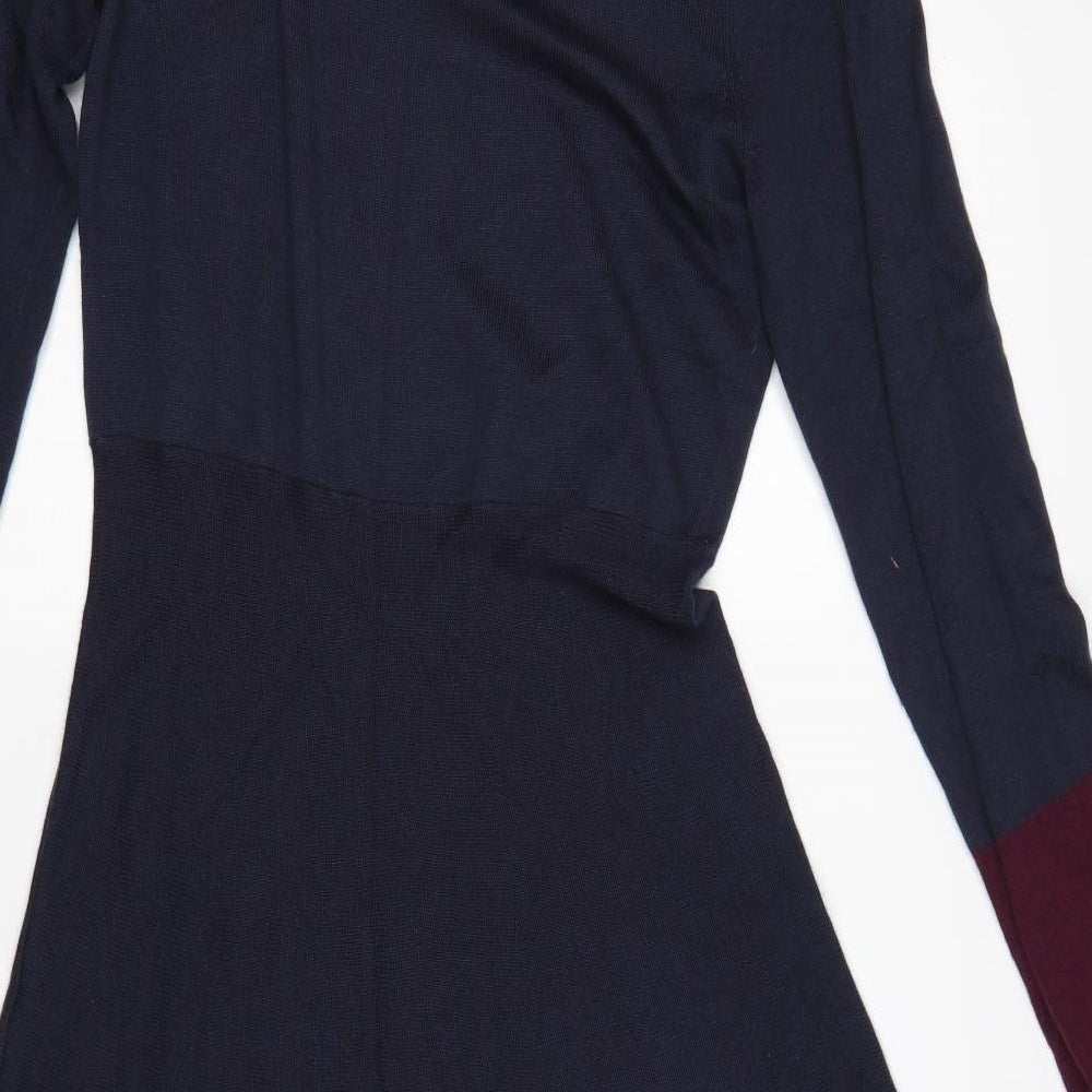 Laura Ashley Womens Blue  Viscose Jumper Dress  Size 12  Round Neck