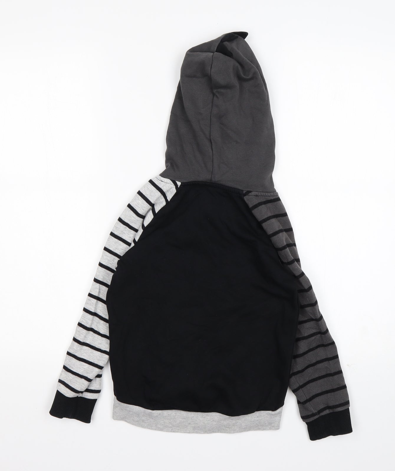 George Boys Multicoloured Striped Cotton Pullover Hoodie Size 5-6 Years