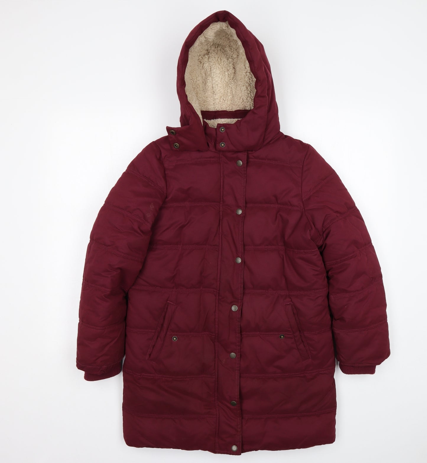 Fat Face Girls Purple   Parka Coat Size 10-11 Years