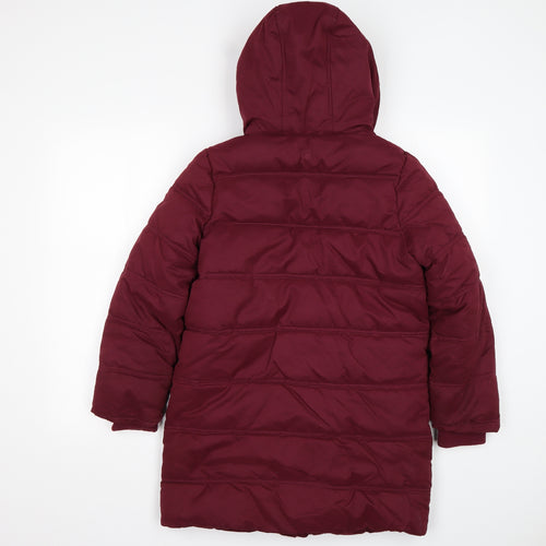 Fat Face Girls Purple   Parka Coat Size 10-11 Years