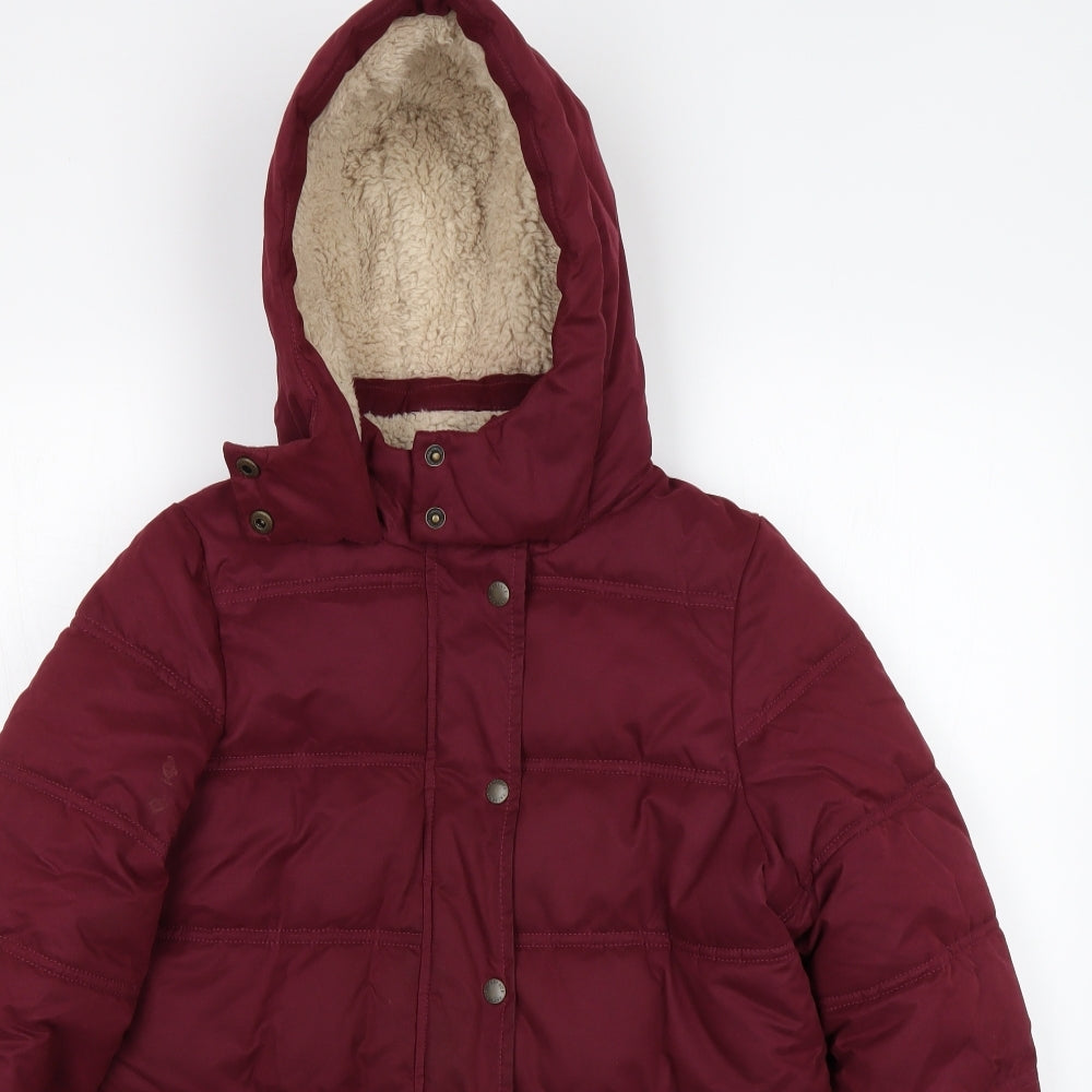 Fat Face Girls Purple   Parka Coat Size 10-11 Years