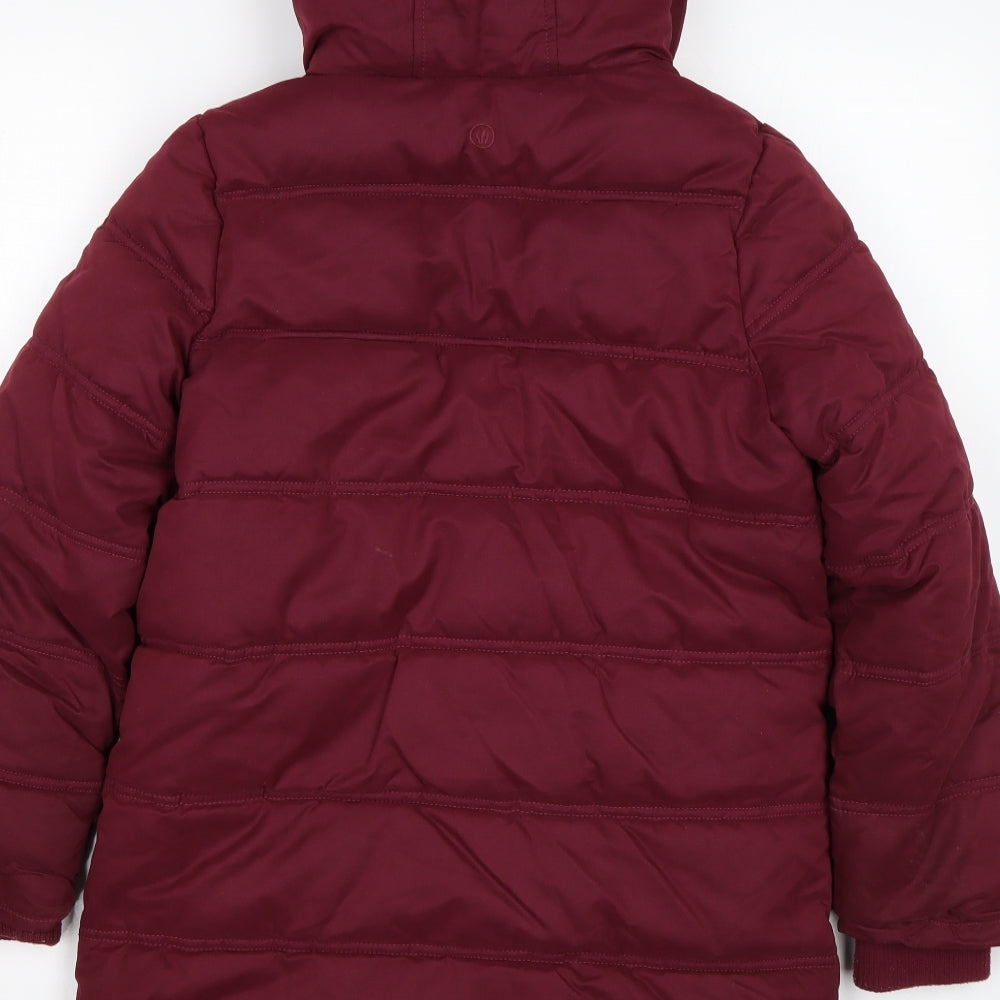 Fat Face Girls Purple   Parka Coat Size 10-11 Years