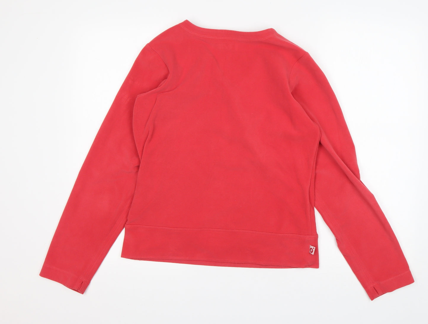 M&S Womens Pink V-Neck  Polyester Pullover Jumper Size 12