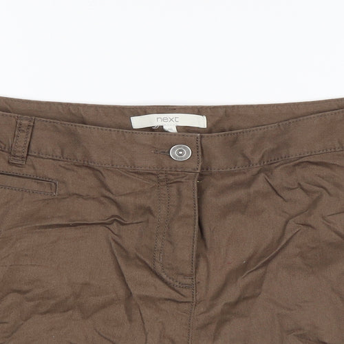 NEXT Womens Brown  Cotton Chino Shorts Size 16 L5 in Regular