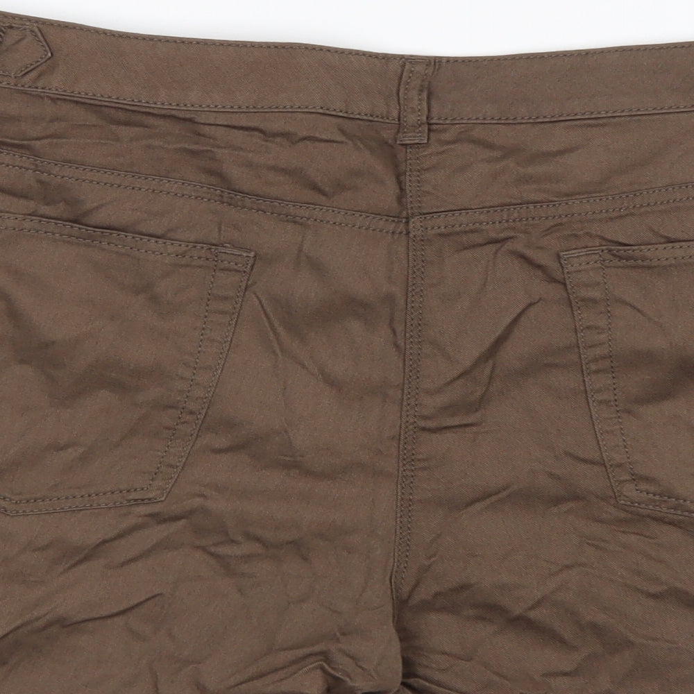 NEXT Womens Brown  Cotton Chino Shorts Size 16 L5 in Regular