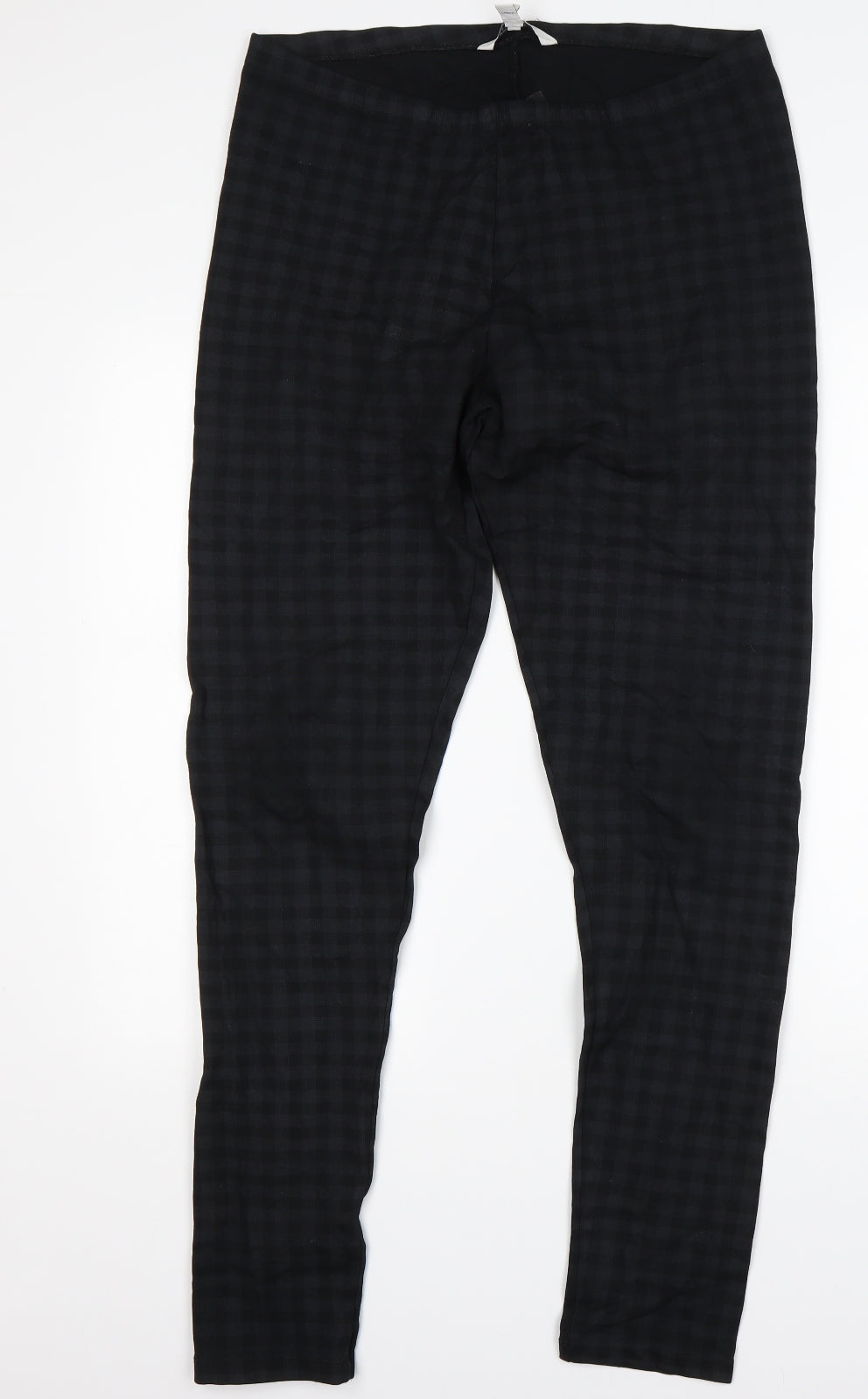 LTS Womens Black Check  Capri Leggings Size M L32 in