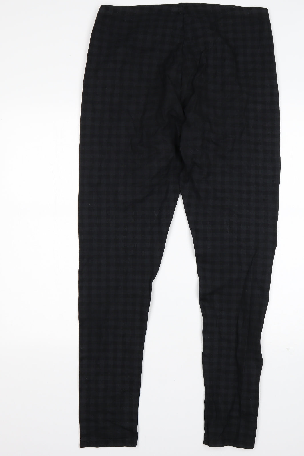 LTS Womens Black Check  Capri Leggings Size M L32 in