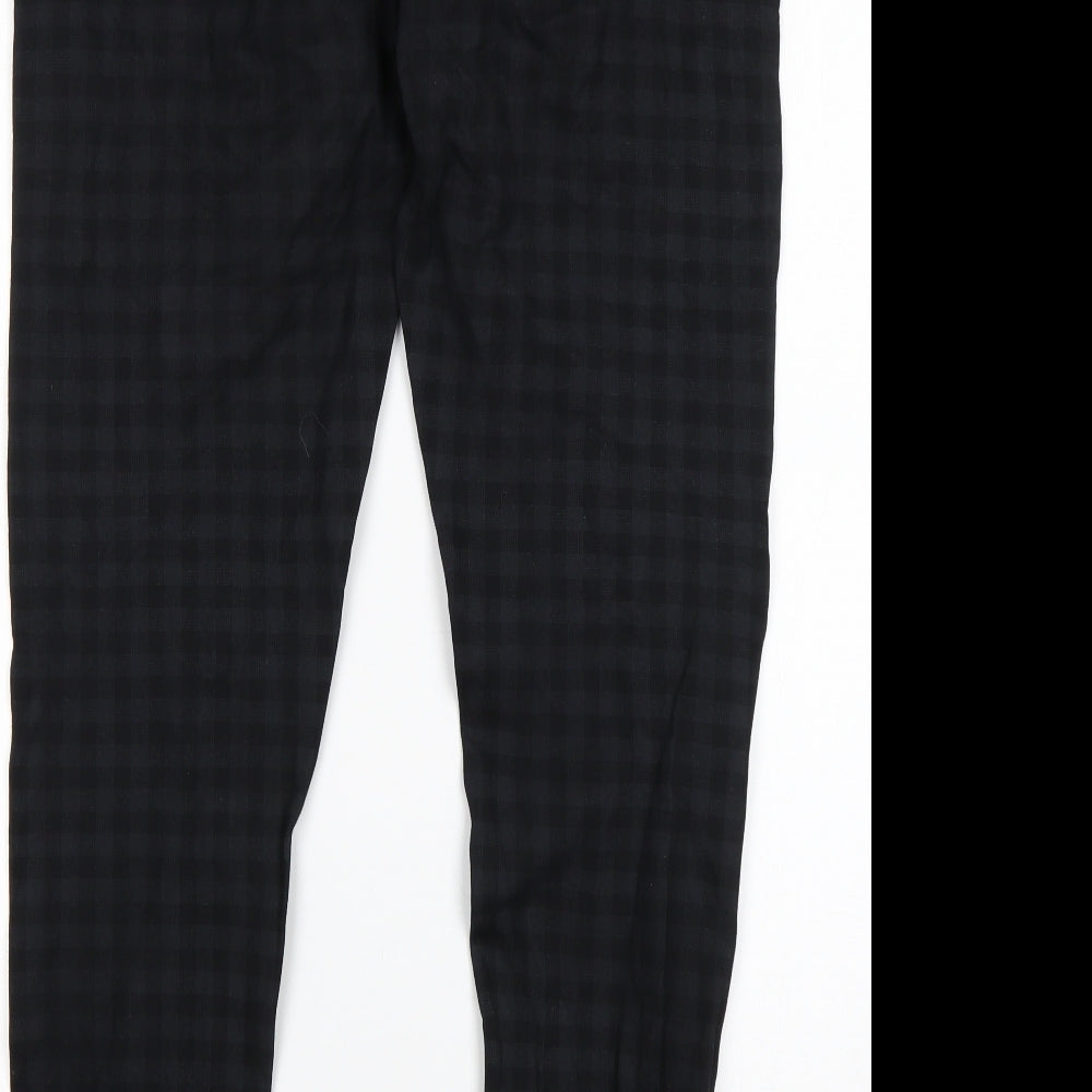 LTS Womens Black Check  Capri Leggings Size M L32 in