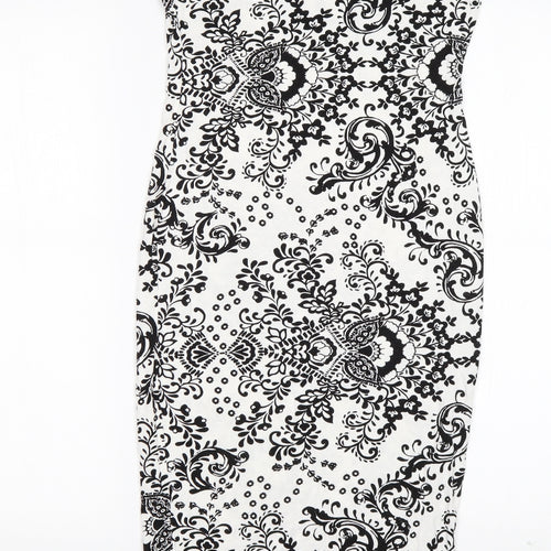 Atmosphere Womens Multicoloured Floral Viscose Pencil Dress  Size 10  Round Neck