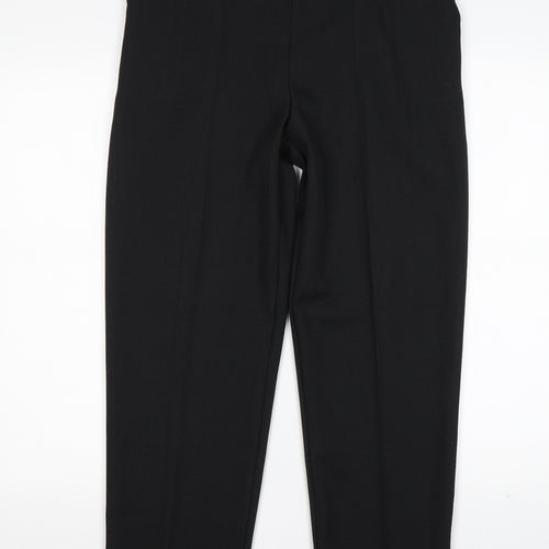 Preworn Womens Black  Polyester Trousers  Size 16 L28 in Regular