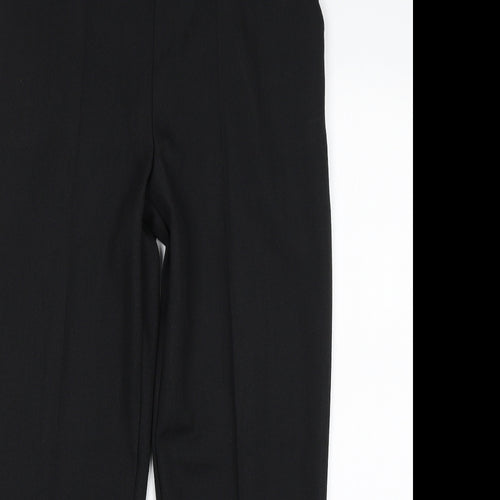 Preworn Womens Black  Polyester Trousers  Size 16 L28 in Regular