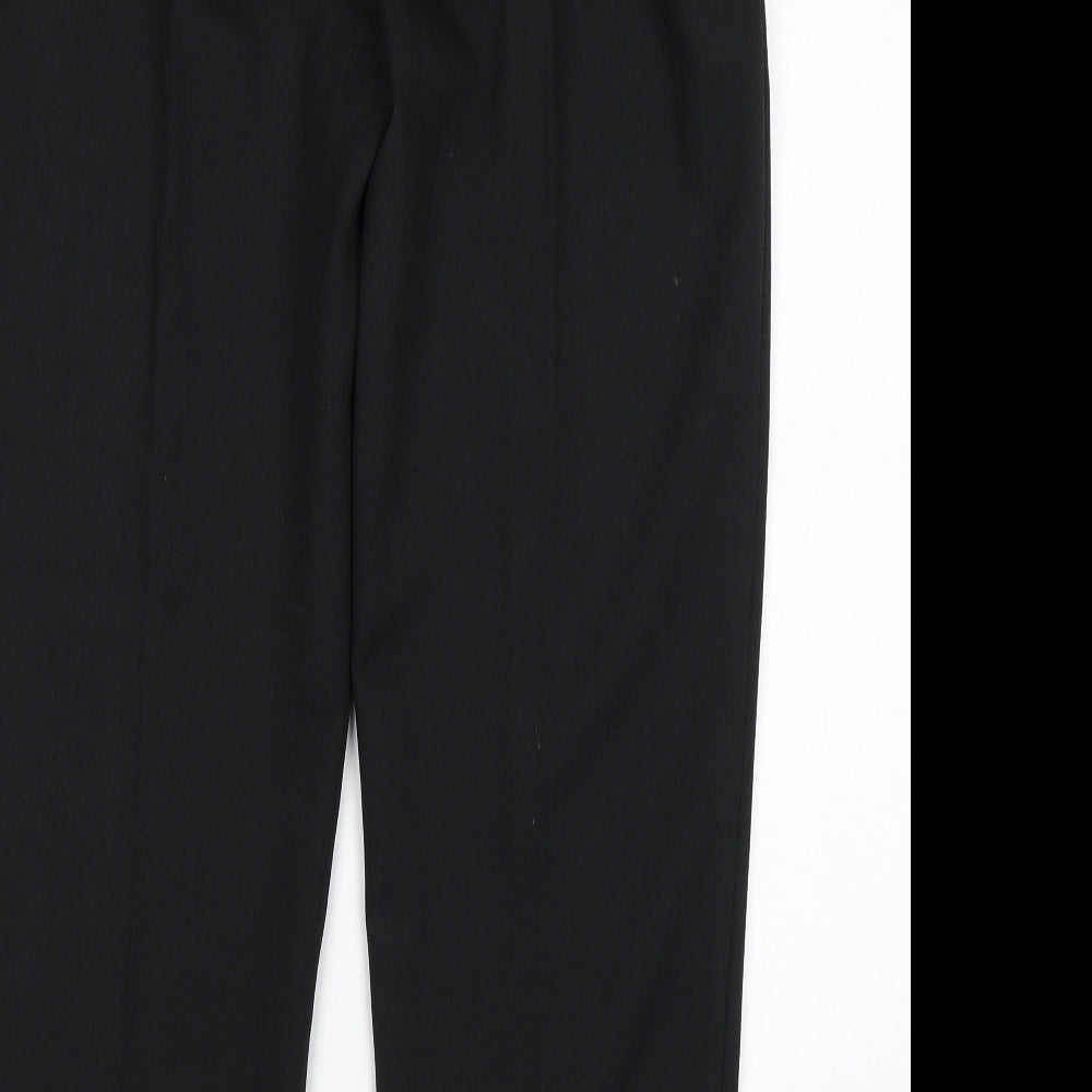 Preworn Womens Black  Polyester Trousers  Size 16 L28 in Regular