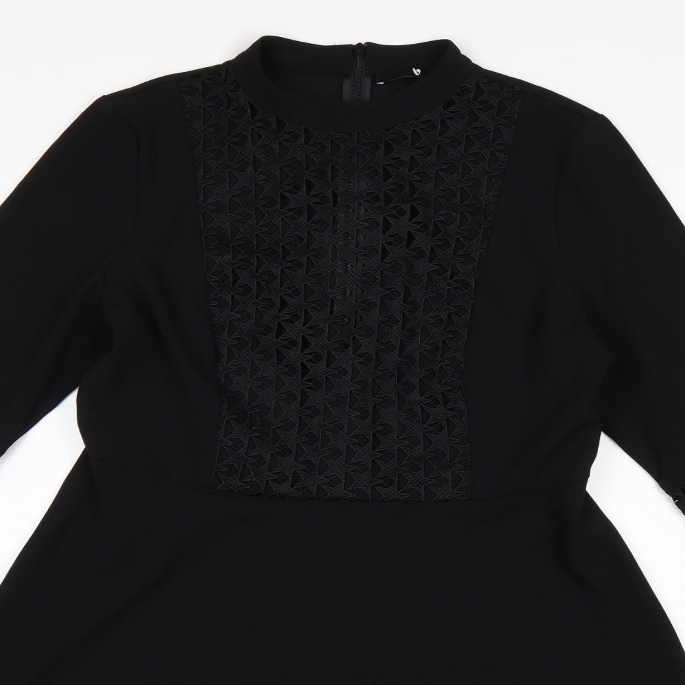 Very Womens Black  Polyester A-Line  Size 14  Round Neck