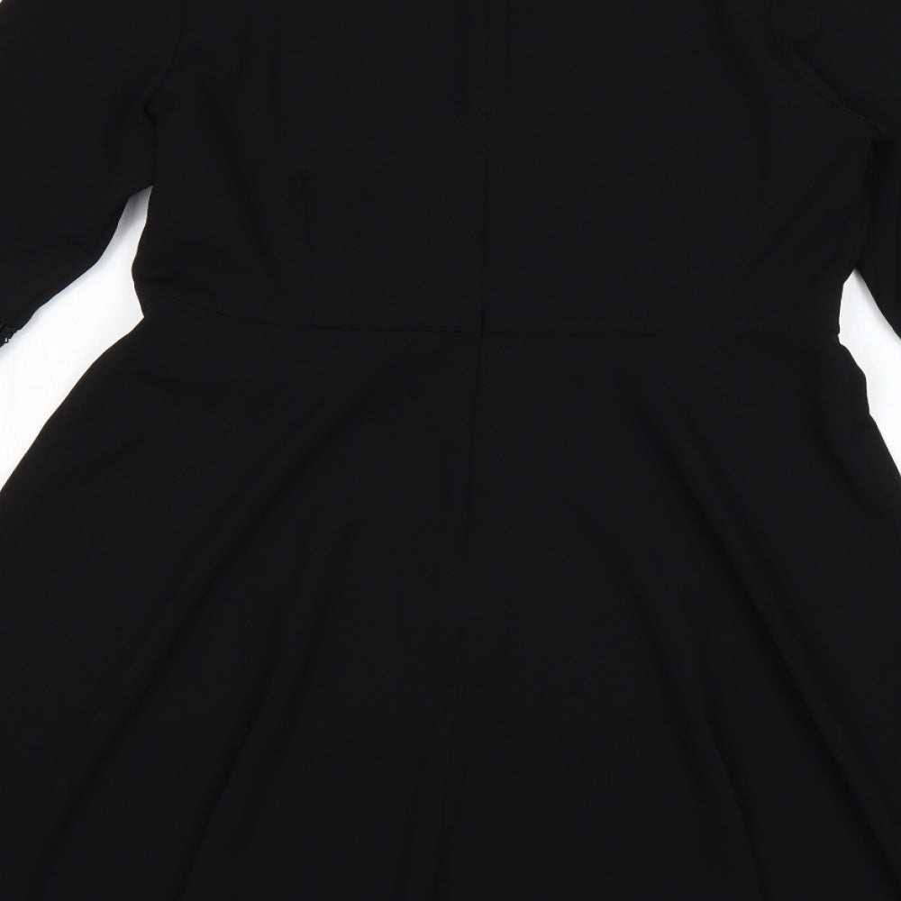Very Womens Black  Polyester A-Line  Size 14  Round Neck