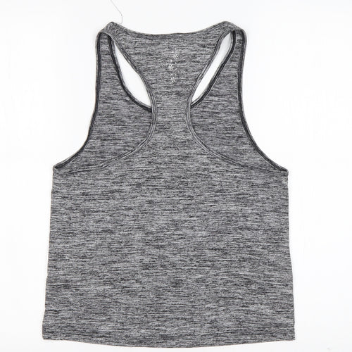 USA Pro Womens Grey  Nylon Basic Tank Size 6 Round Neck