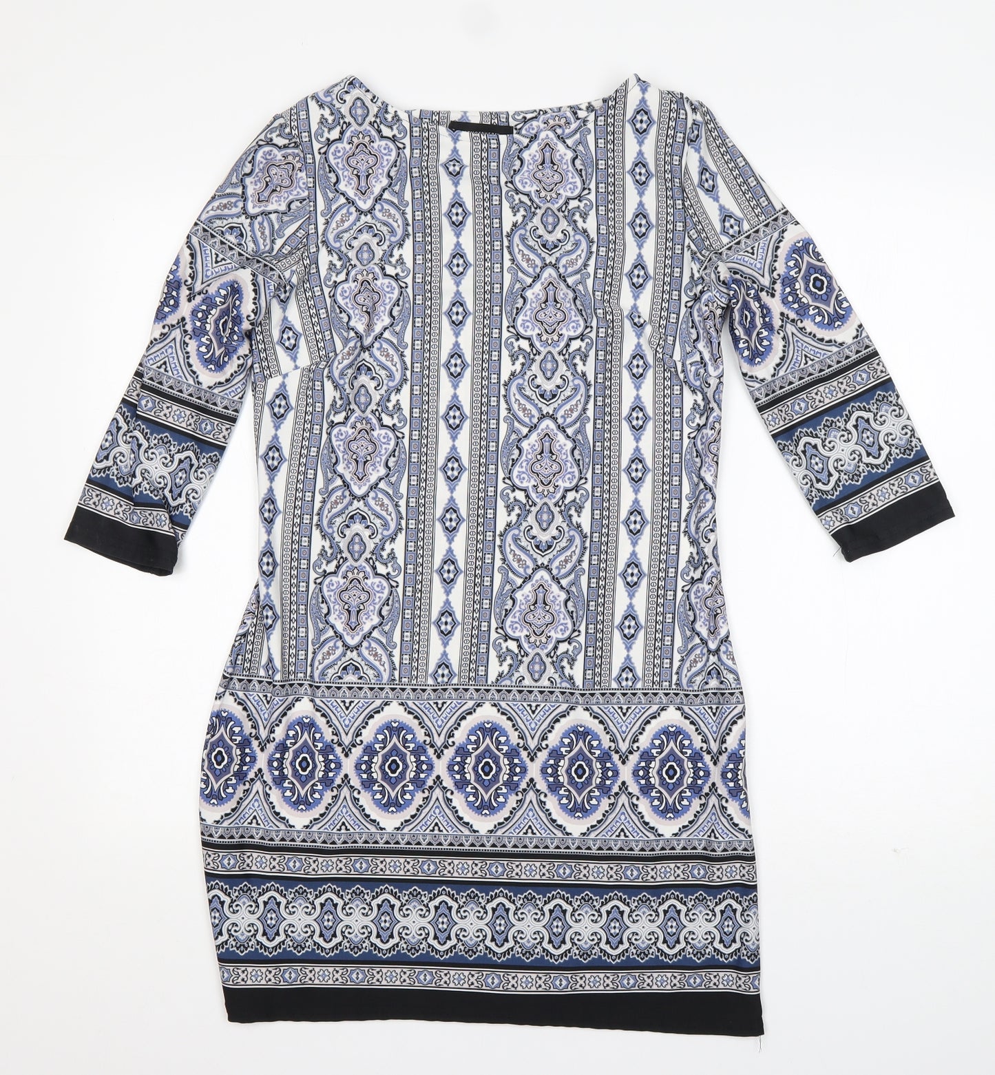 Atmosphere Womens Multicoloured Paisley Polyester Pencil Dress  Size 12  Round Neck