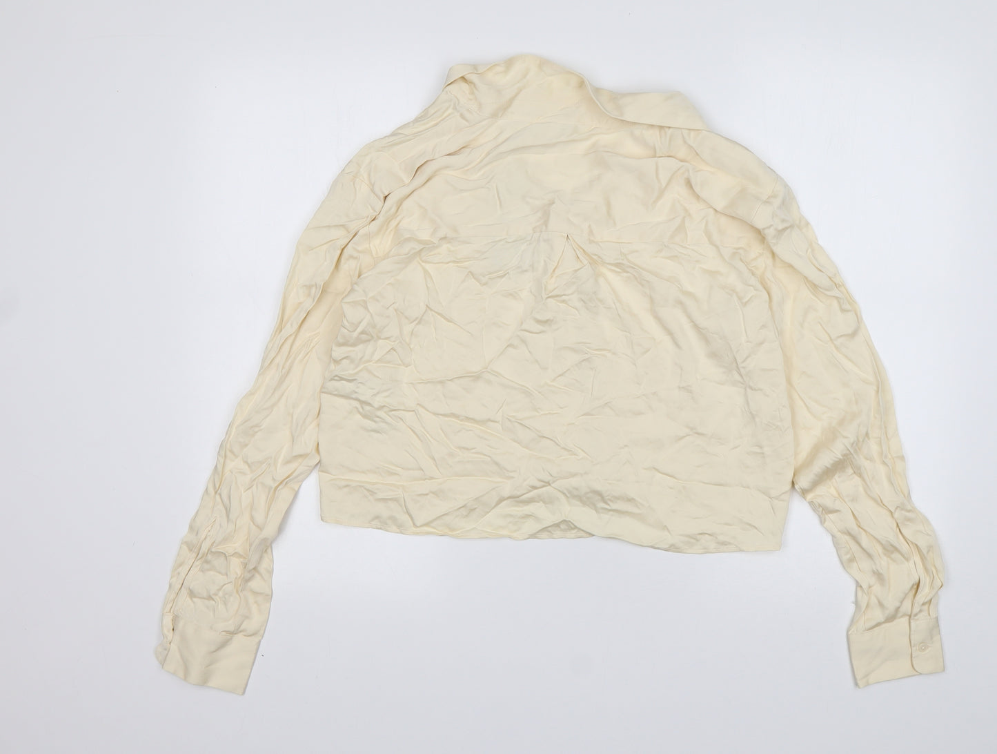 Jack Wills Womens Beige  Viscose Basic Button-Up Size 10 Collared