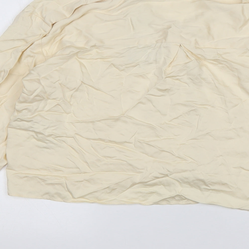 Jack Wills Womens Beige  Viscose Basic Button-Up Size 10 Collared