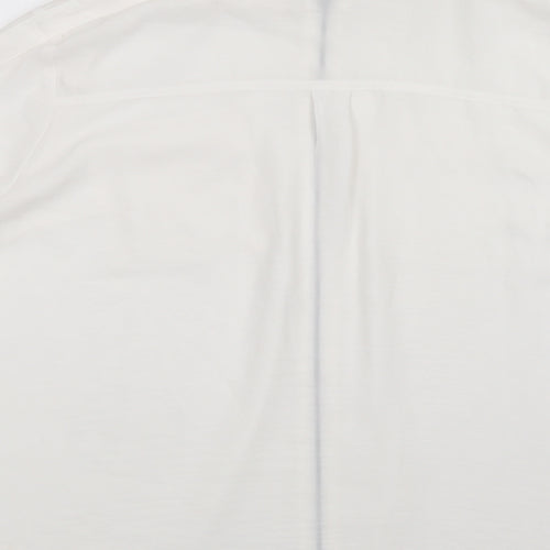 Very Womens White  Polyester Basic Blouse Size L Collared