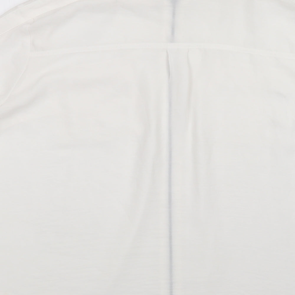 Very Womens White  Polyester Basic Blouse Size L Collared