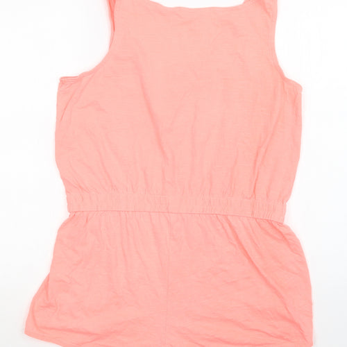 Papaya Womens Pink  Cotton Playsuit One-Piece Size M  Button