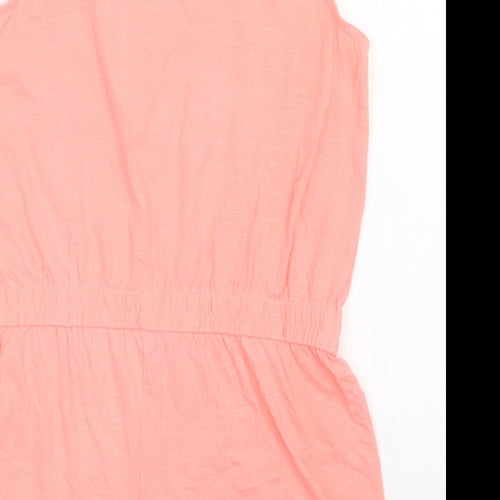 Papaya Womens Pink  Cotton Playsuit One-Piece Size M  Button