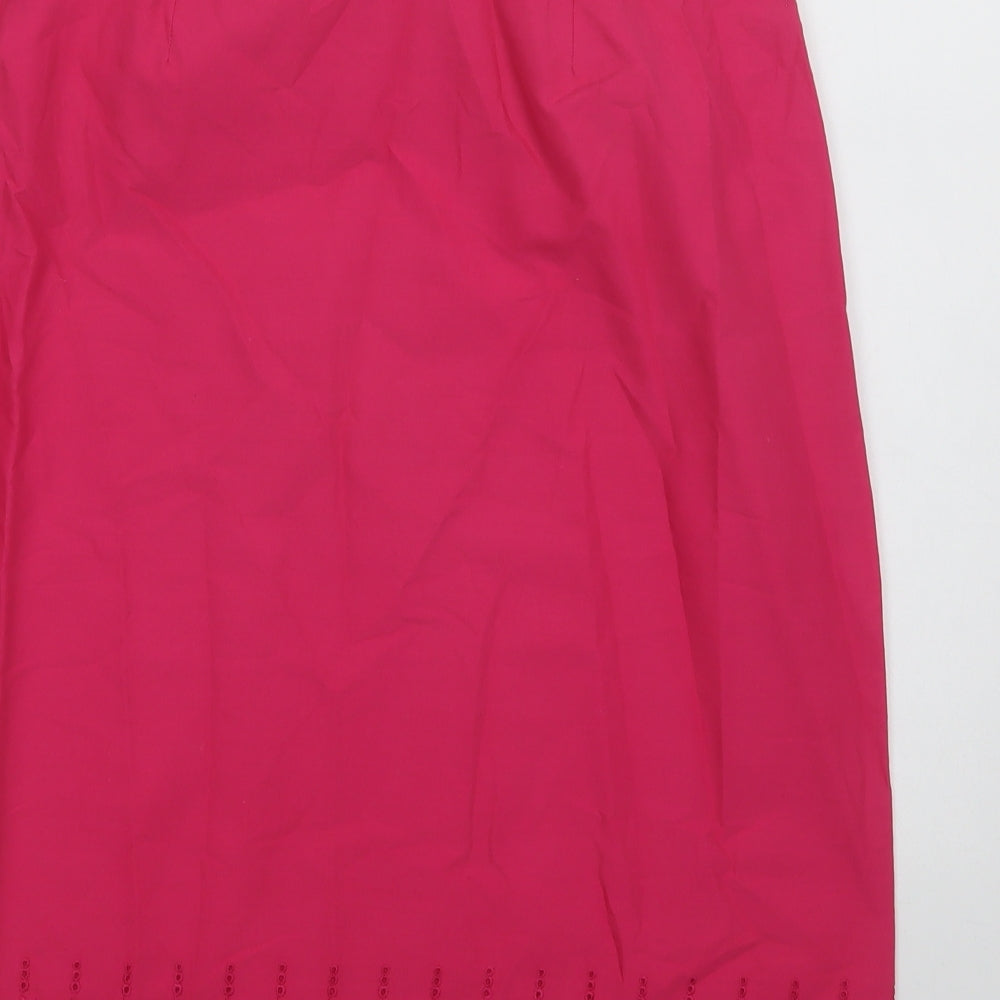 JFW Womens Pink  Cotton Straight & Pencil Skirt Size 12   Zip