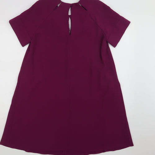 Phase Eight Womens Purple  Polyester A-Line  Size 10  Round Neck Button