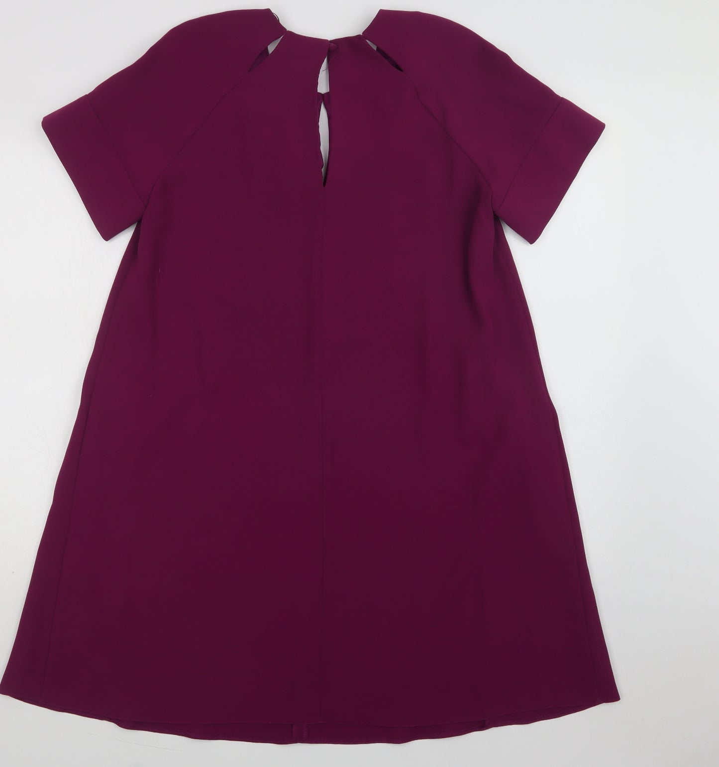 Phase Eight Womens Purple  Polyester A-Line  Size 10  Round Neck Button